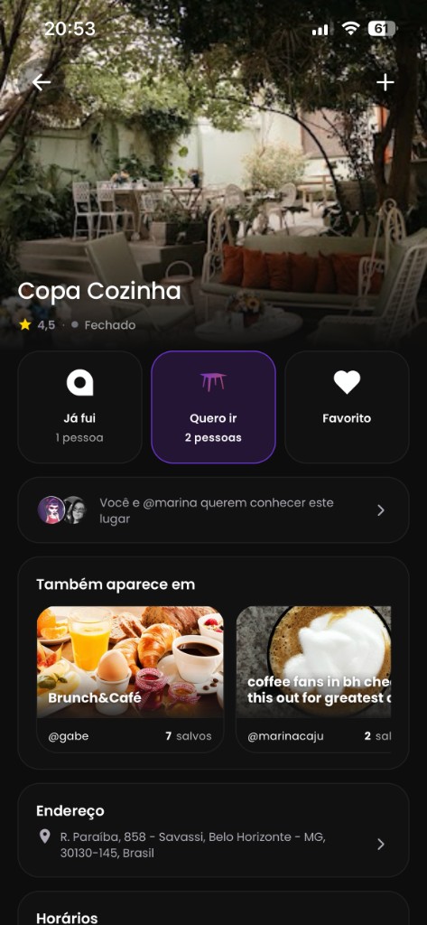Organize os seus lugares preferidos