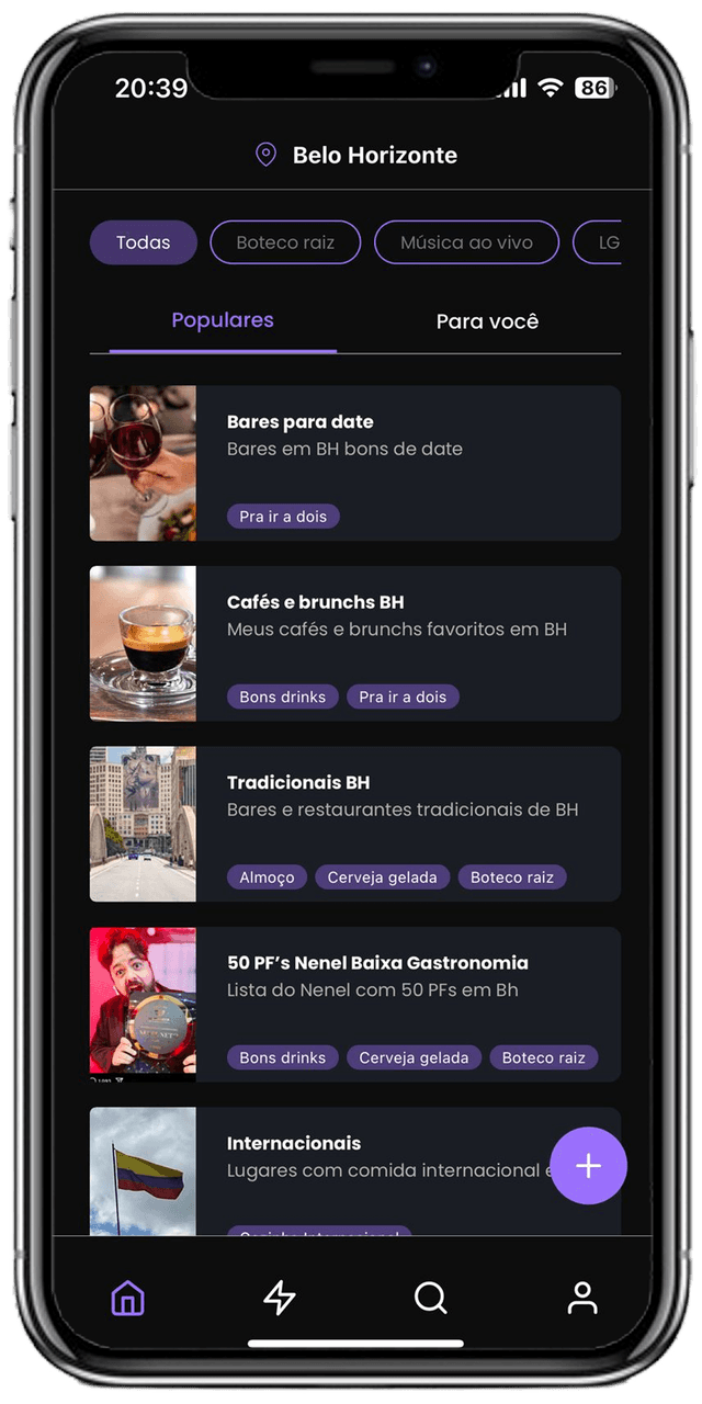foto do feed do aplicativo