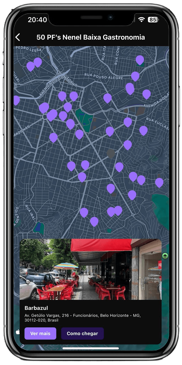 print de como é uma lista vista em mapa